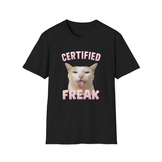 Certified Freak cat meme tee